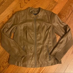 New directions faux leather moto jacket size small
